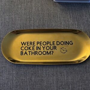 Humorous Gold Vanity Tray